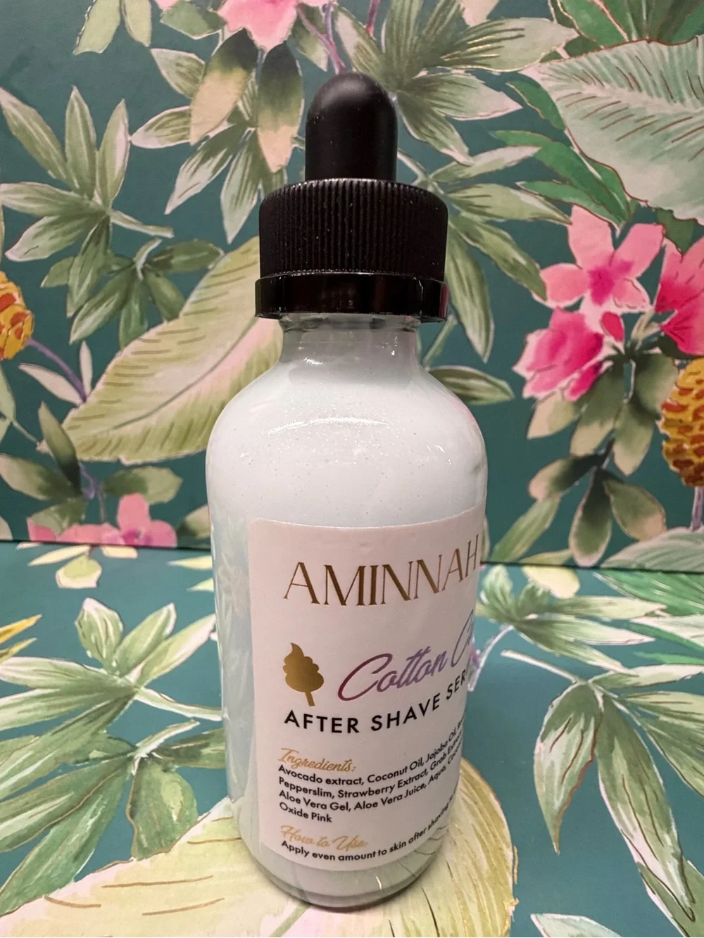 Aminnah Cotton Candy After Shave Serum 4 oz Cooling Formula NIB